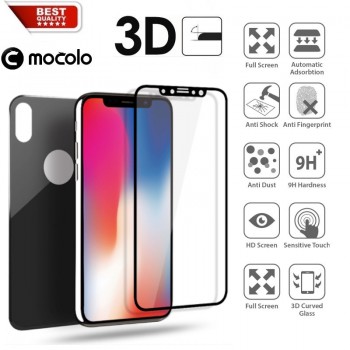 Mocolo grudintas stiklas ekrano ir nugarėlei  (IPHONE X)